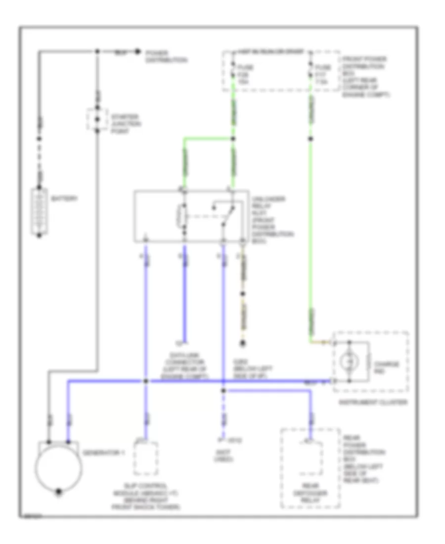 Charging Wiring Diagram for BMW 750iL 1992