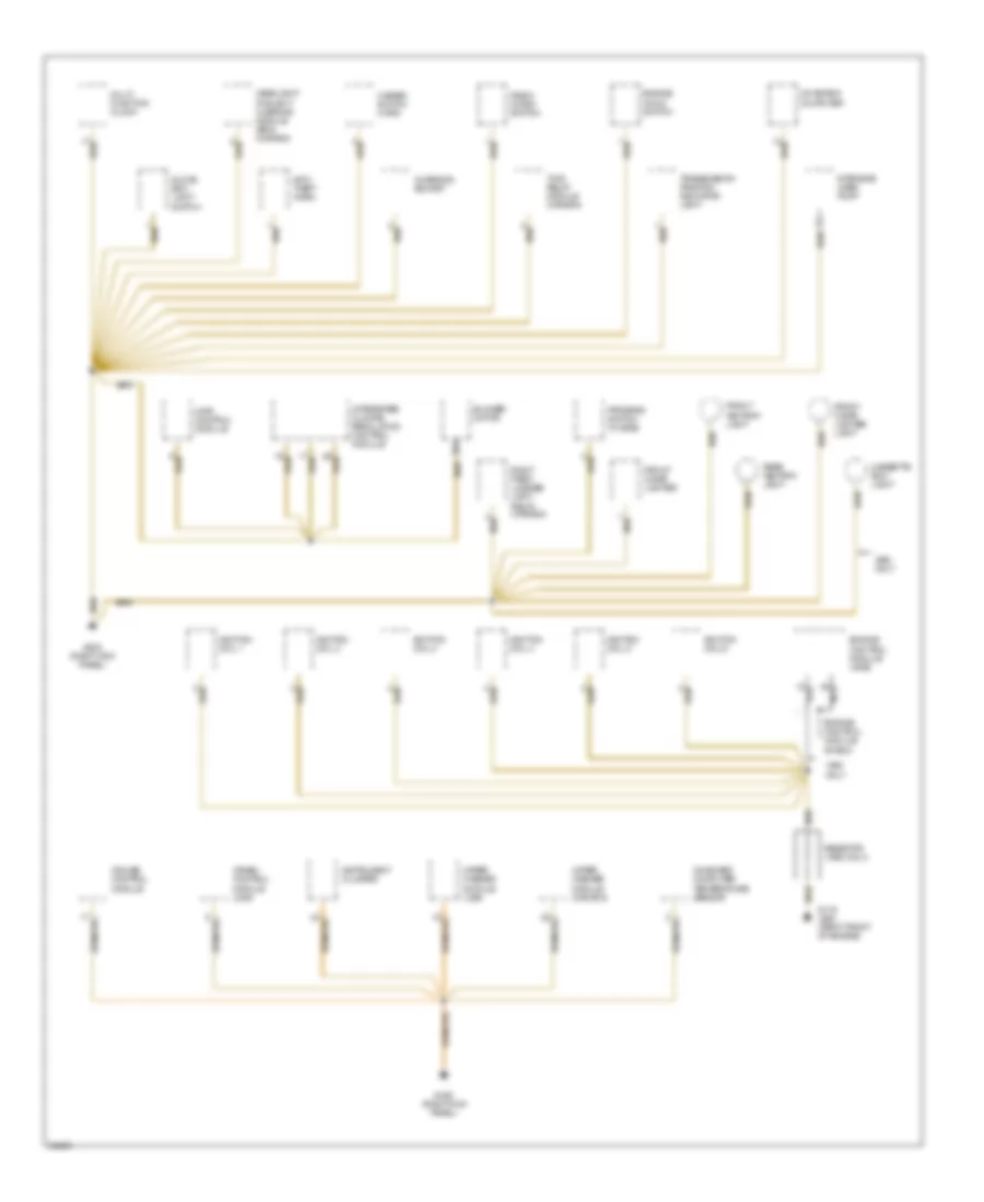 Ground Distribution Wiring Diagram 4 of 5 for BMW 318i 1993
