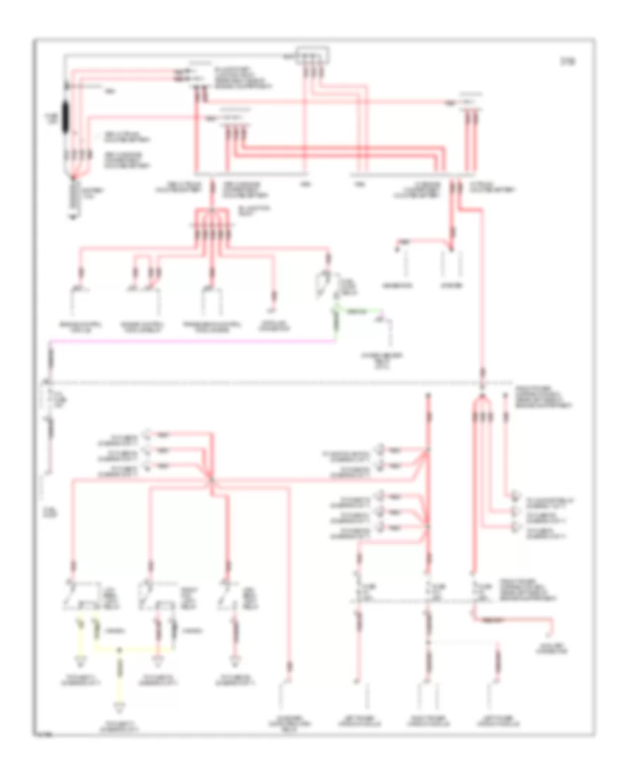 Power Distribution Wiring Diagram 1 of 7 for BMW 318i 1993
