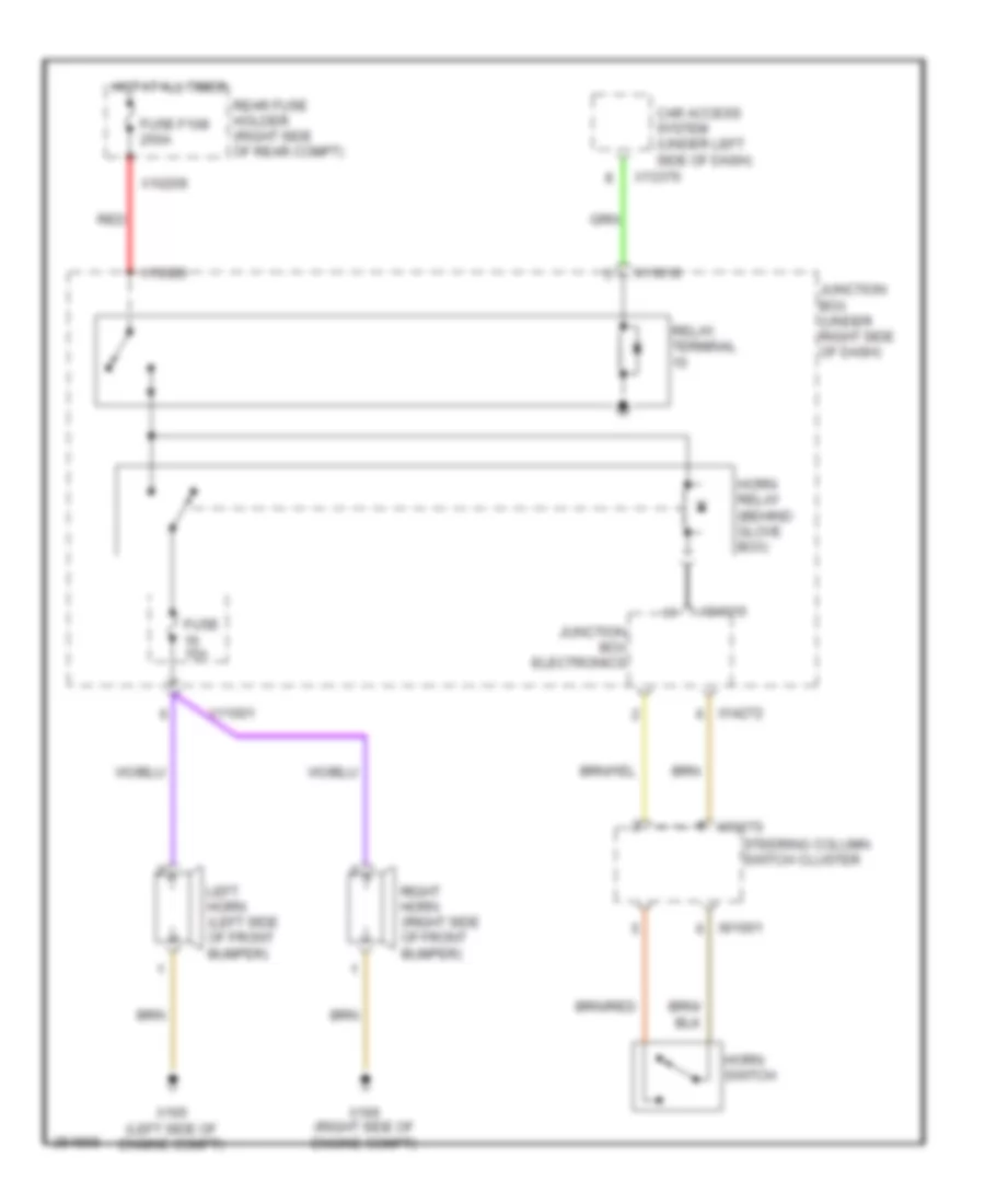 Horn Wiring Diagram for BMW 328xi 2007