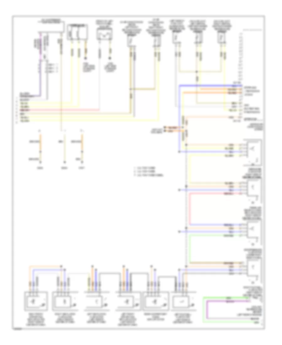 Automatic AC Wiring Diagram, Except Basic without Rear Compartment Blower (2 of 3) for BMW X5 35d 2011
