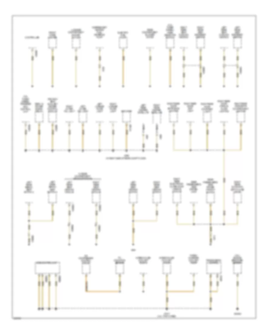 Ground Distribution Wiring Diagram 5 of 6 for BMW X5 35d 2011