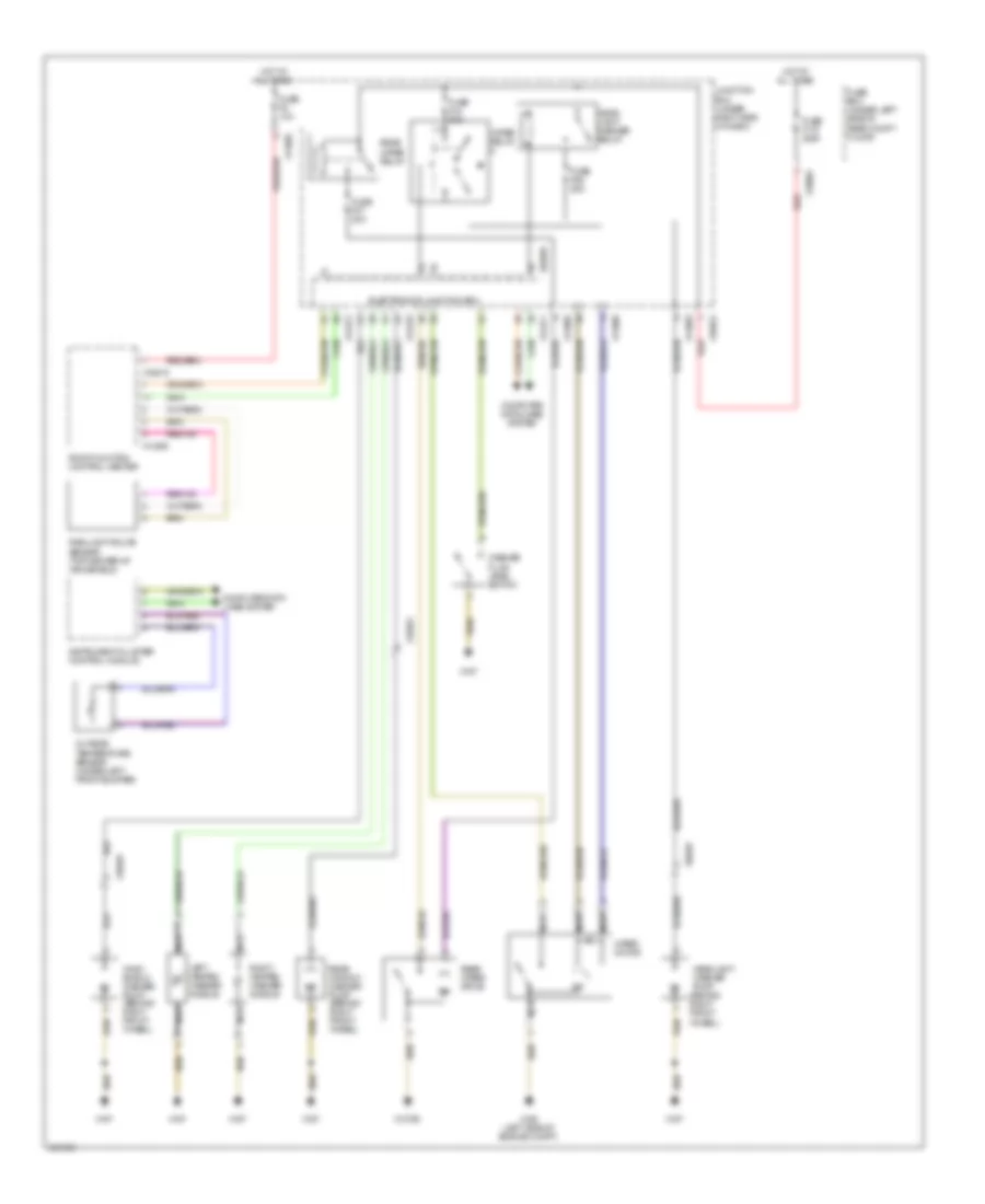 Электросхема стеклоочистителя, дворников и омывателя для BMW X5 35i 2011