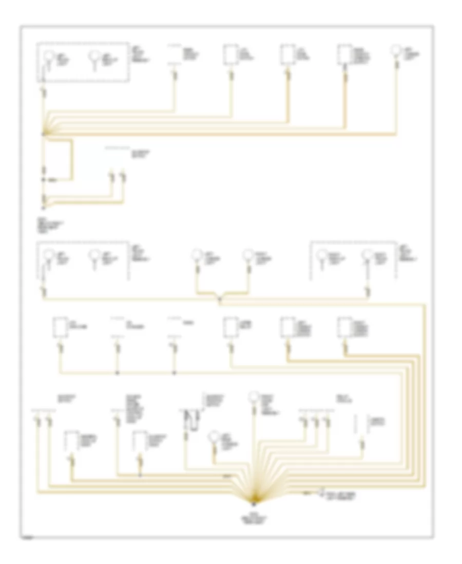 Ground Distribution Wiring Diagram (6 of 7) for BMW 525i 1993