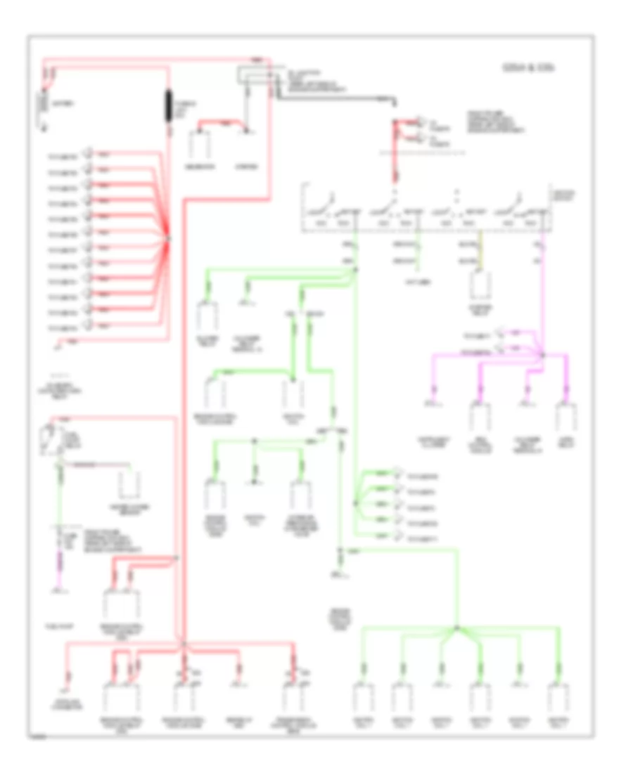 Power Distribution Wiring Diagram 1 of 6 for BMW 525i 1993