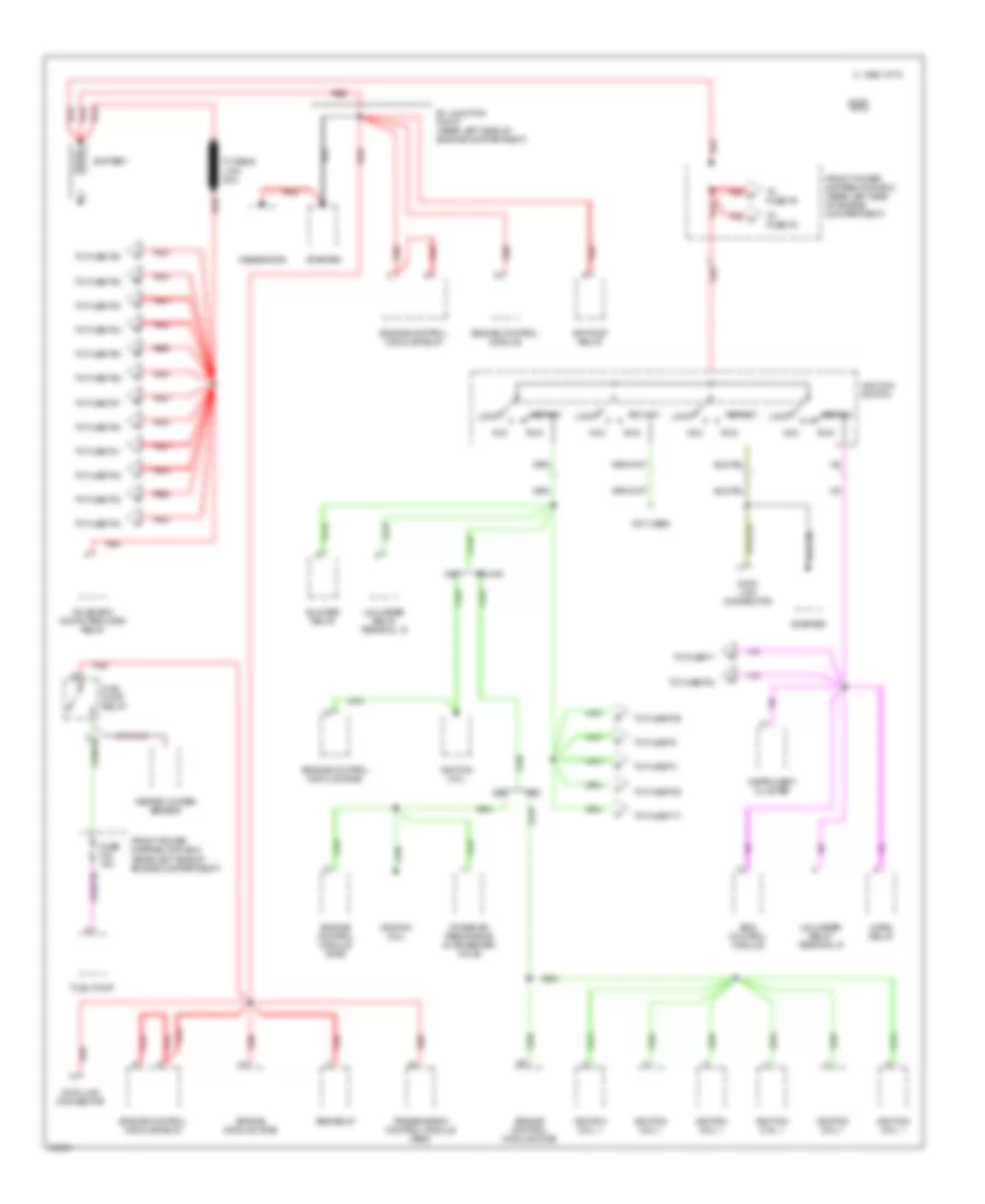 Power Distribution Wiring Diagram (2 of 6) for BMW 525i 1993