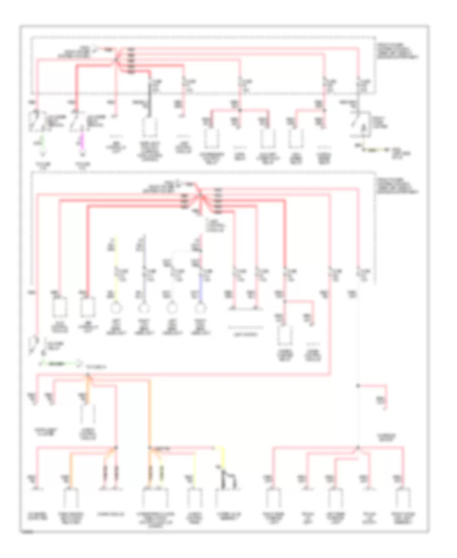 Power Distribution Wiring Diagram (3 of 6) for BMW 525i 1993