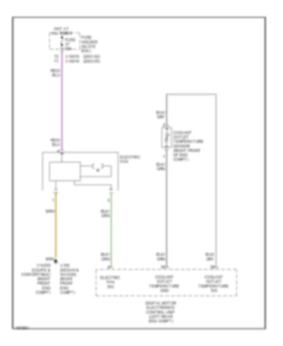 Cooling Fan Wiring Diagram for BMW 325Ci 2004