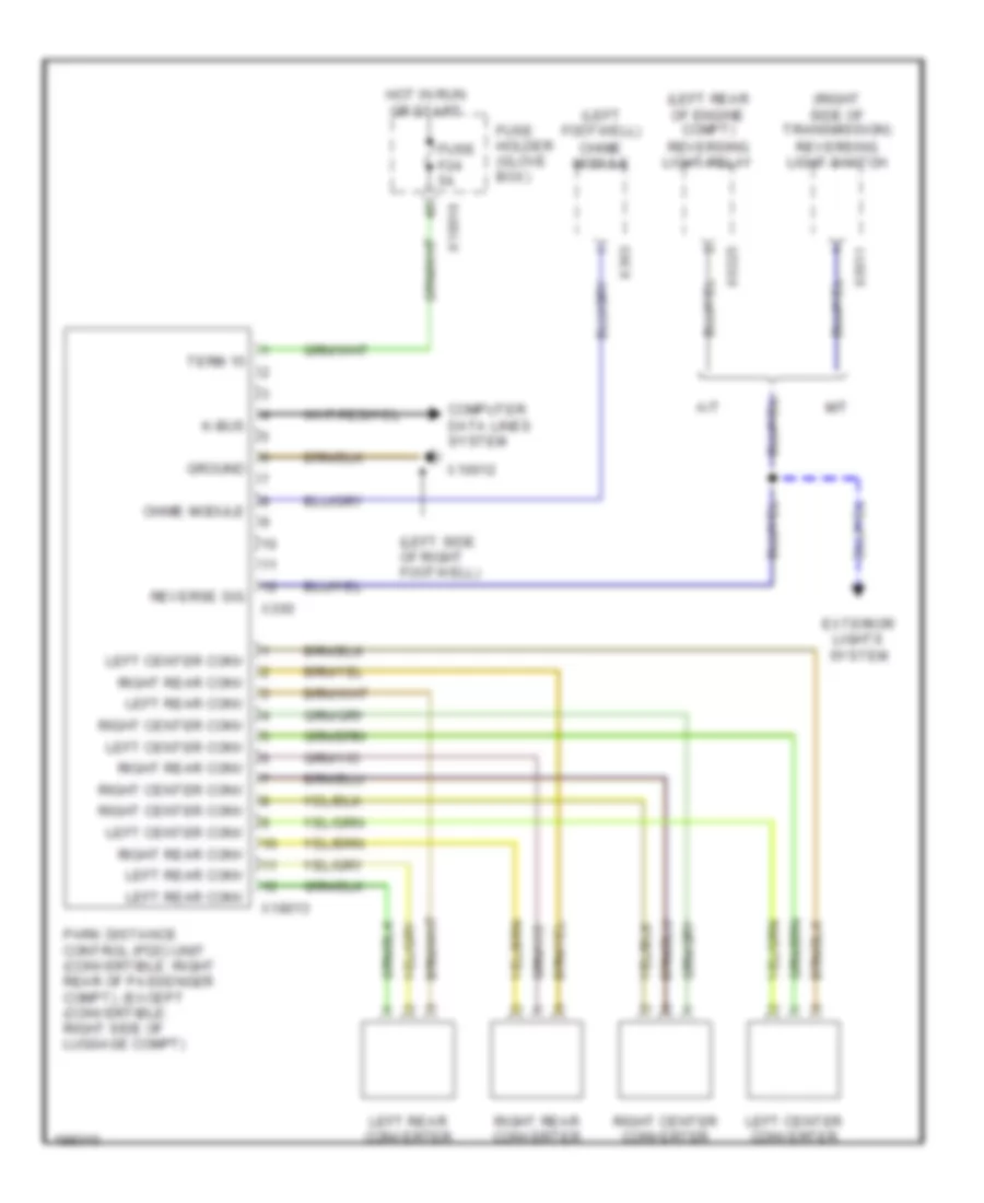 Parking Assistant Wiring Diagram for BMW 325Ci 2004