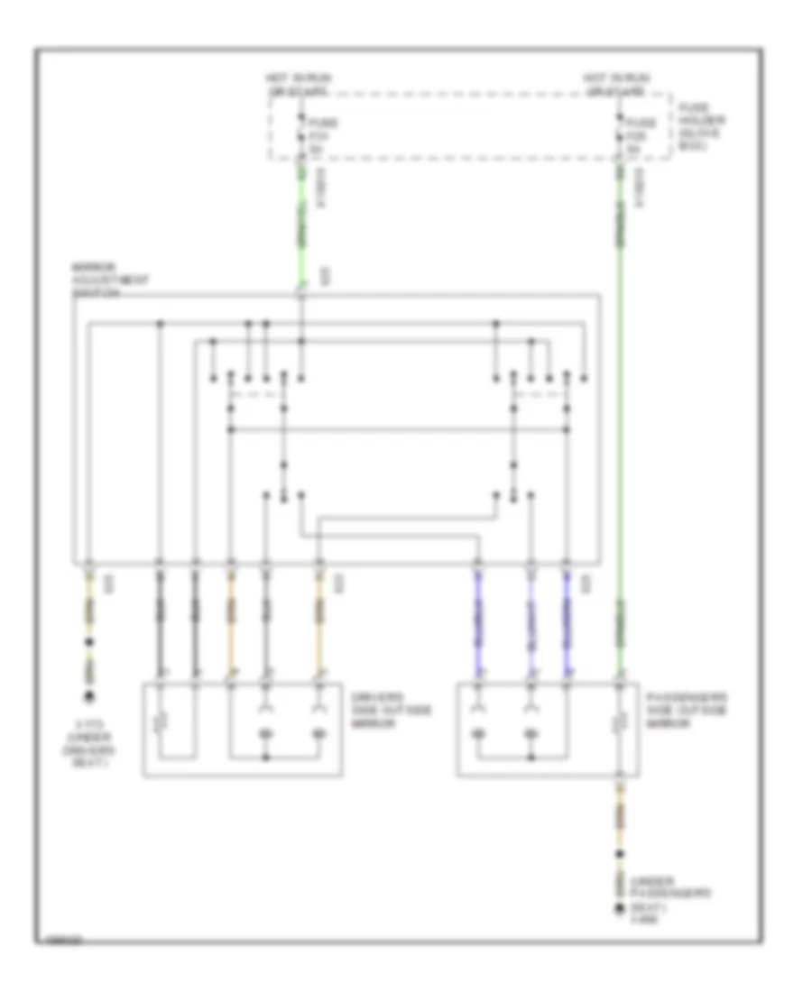 Power Mirrors Wiring Diagram for BMW 325Ci 2004