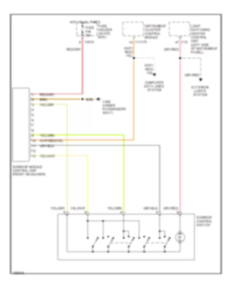 Sunroof Wiring Diagram for BMW 325Ci 2004