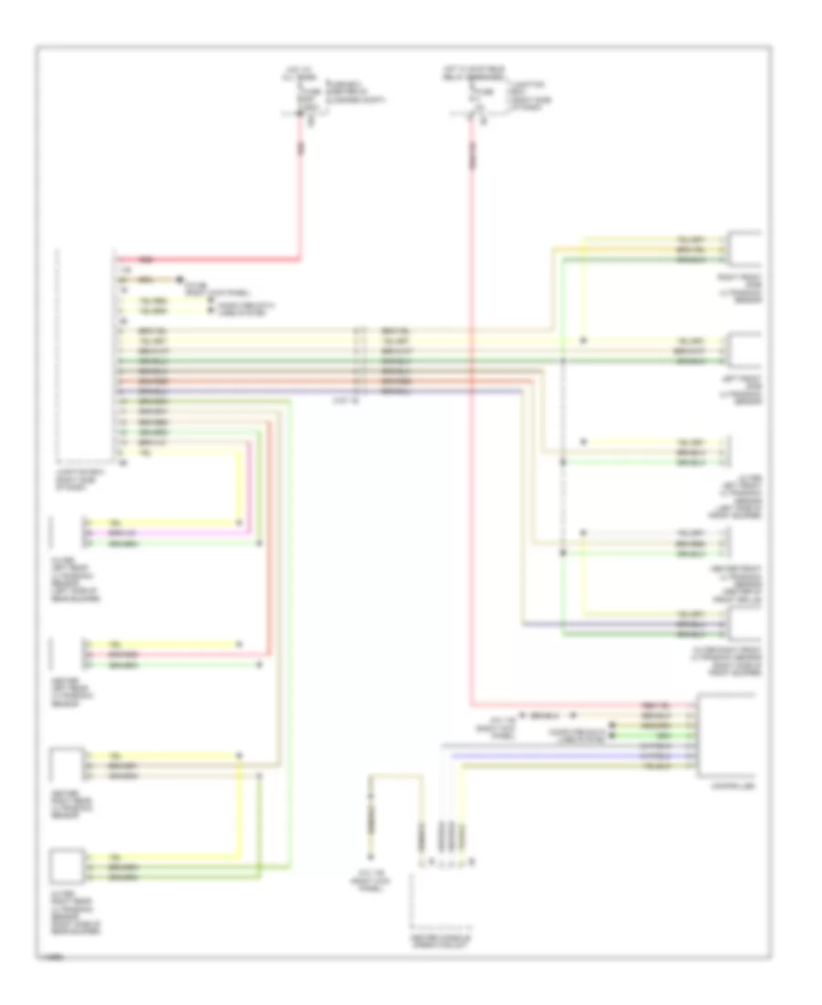 Parking Assistant Wiring Diagram, without Parking Maneuvering Assistant for BMW 740Li 2013
