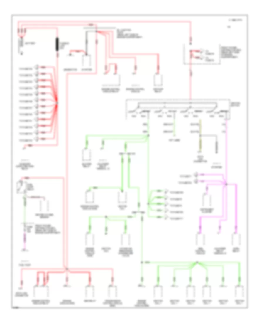 Power Distribution Wiring Diagram 2 of 6 for BMW 535i 1993
