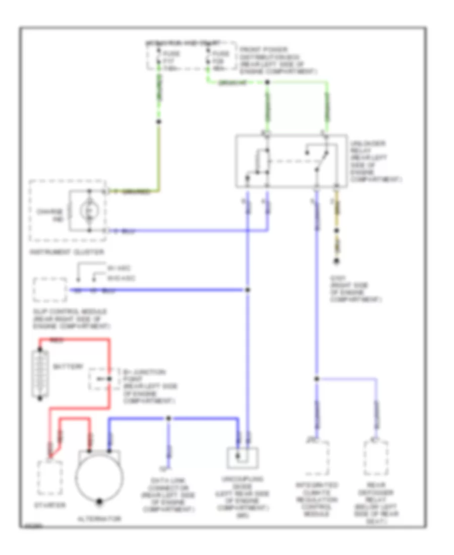 Charging Wiring Diagram for BMW 535i 1993