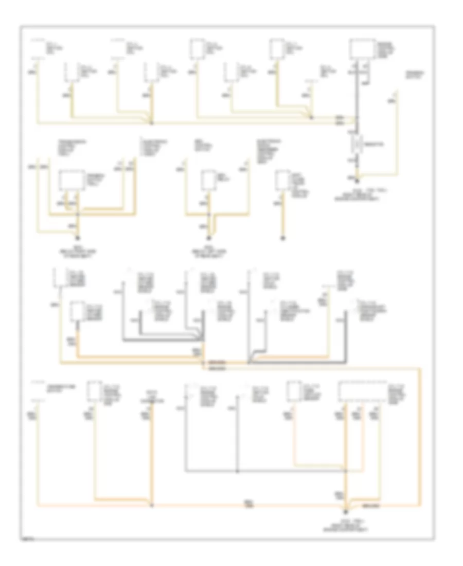 Ground Distribution Wiring Diagram (5 of 7) for BMW 740i 1993