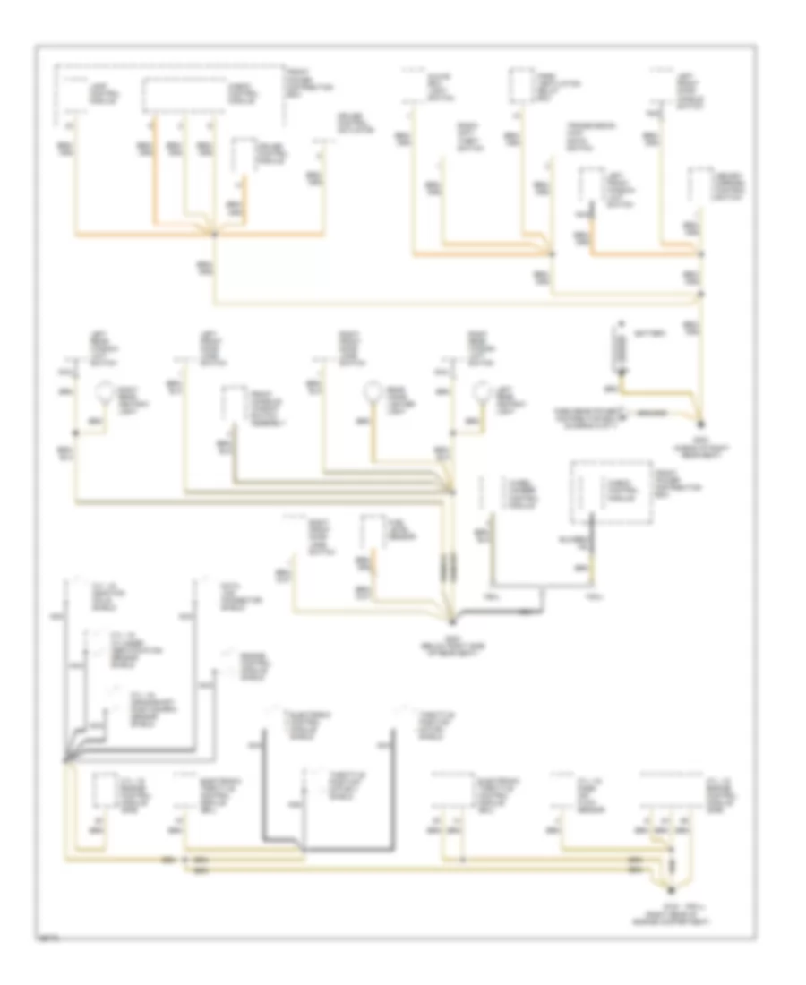 Ground Distribution Wiring Diagram 7 of 7 for BMW 740i 1993