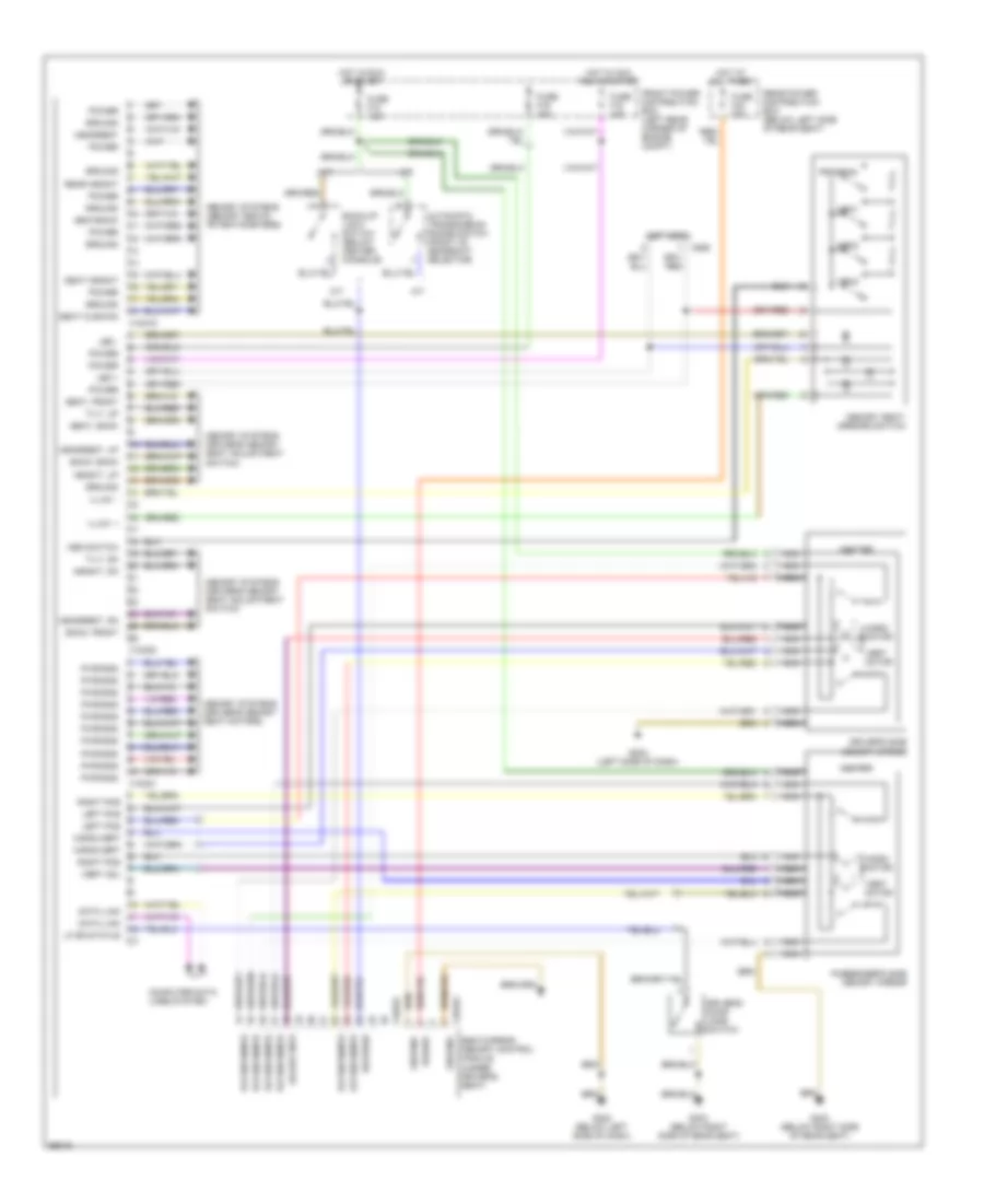 Memory Mirrors Wiring Diagram, Late Production for BMW 740i 1993