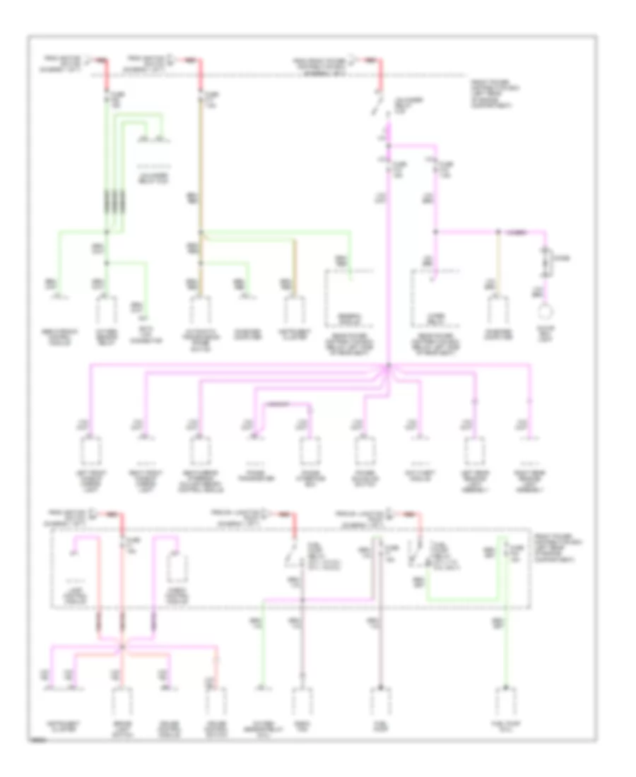 Power Distribution Wiring Diagram 4 of 7 for BMW 740i 1993
