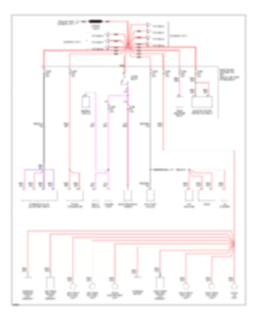 Power Distribution Wiring Diagram (6 of 7) for BMW 740i 1993
