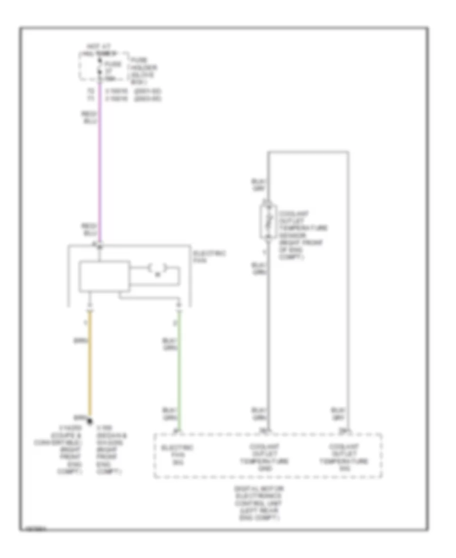 Cooling Fan Wiring Diagram for BMW 325xi 2004