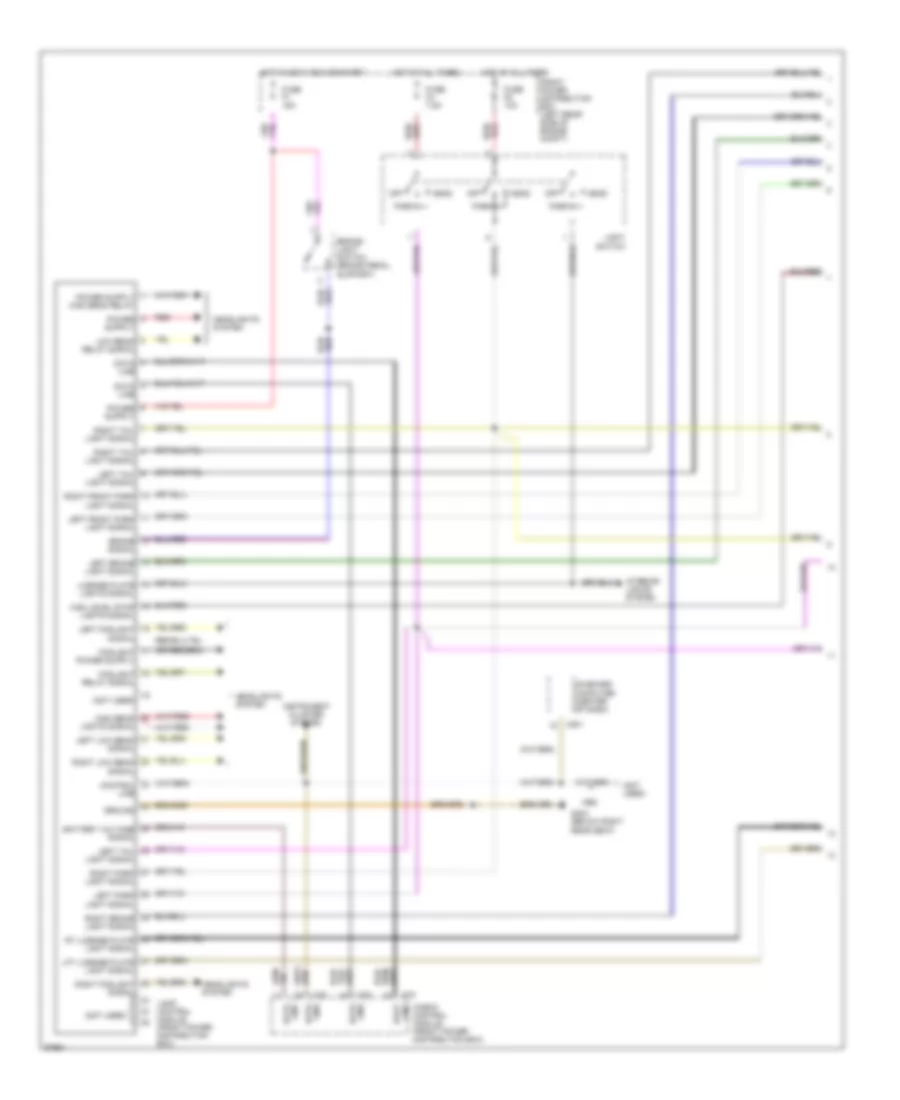 Exterior Light Wiring Diagram, USA (1 of 3) for BMW 740iL 1993