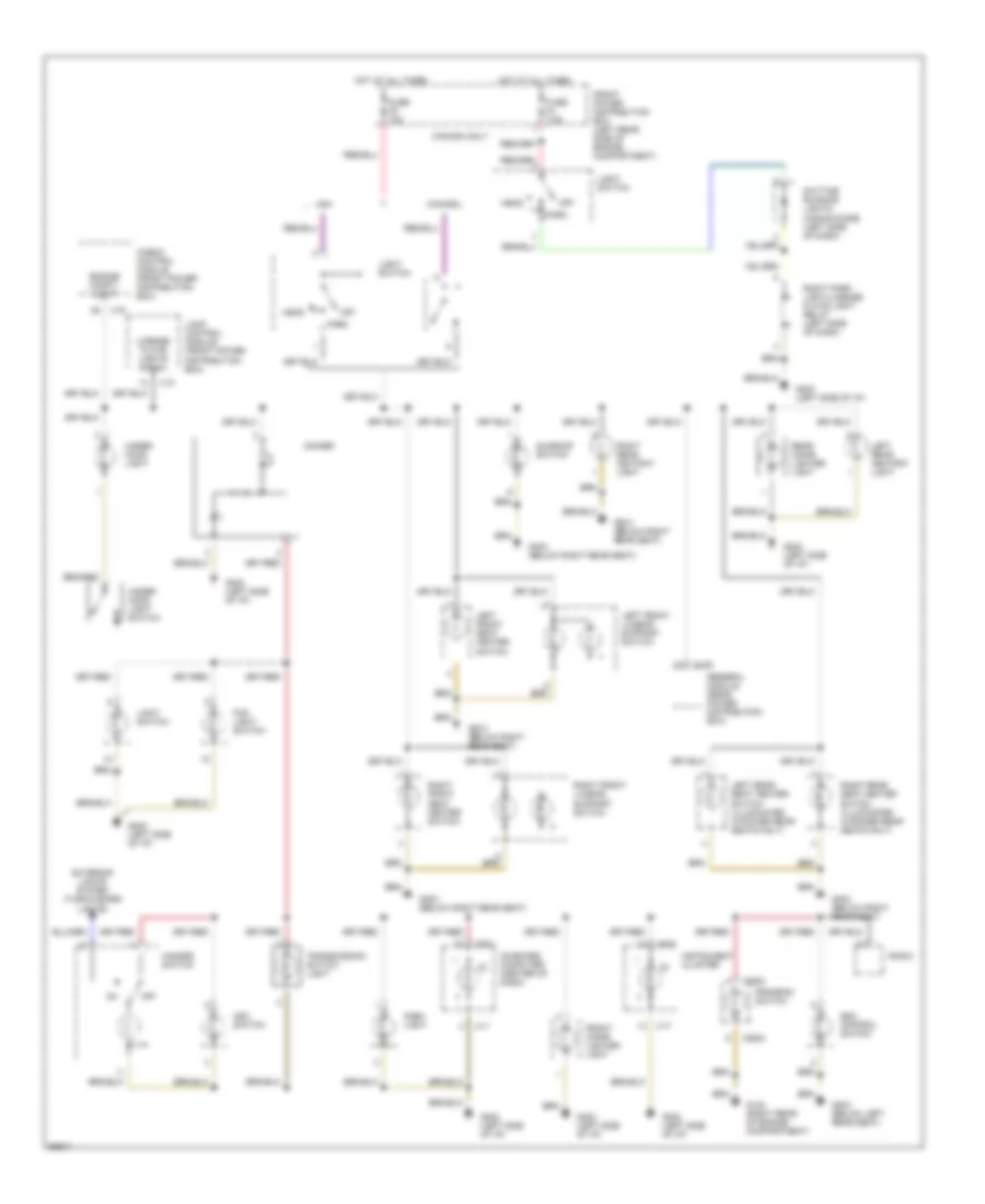 Interior Light Wiring Diagram 1 of 2 for BMW 740iL 1993