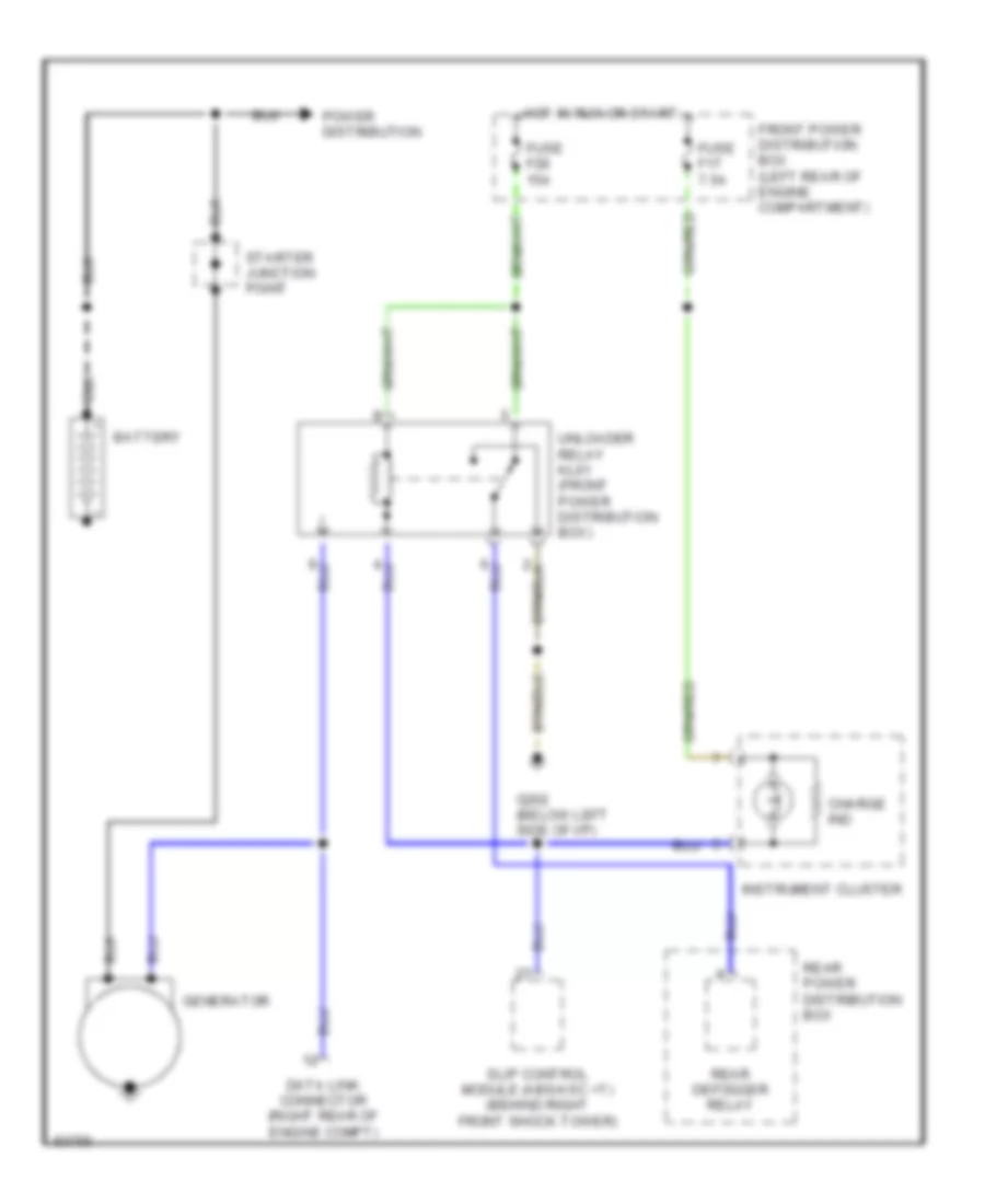 Charging Wiring Diagram for BMW 740iL 1993
