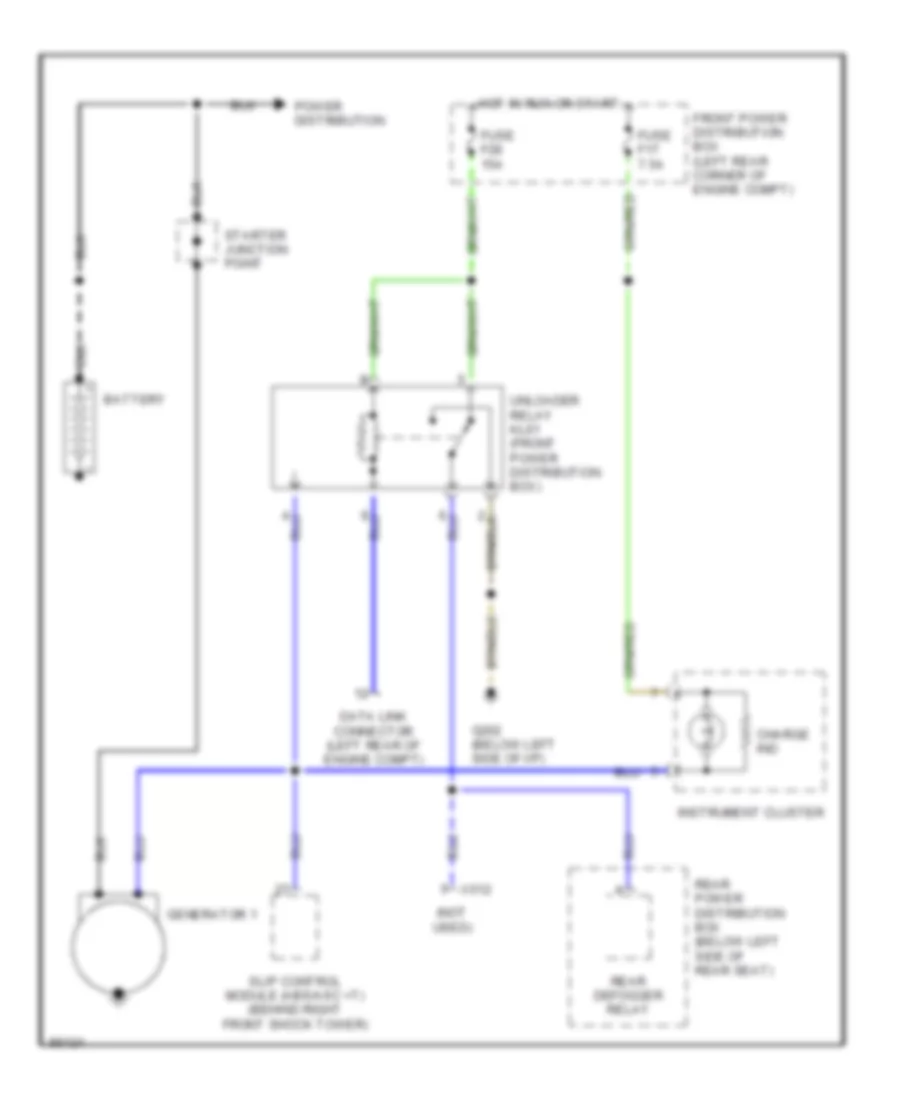 Charging Wiring Diagram for BMW 750iL 1993