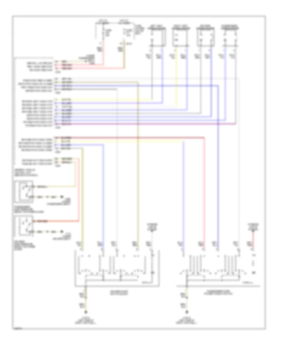 Power Windows Wiring Diagram, Except Convertible for BMW 330Ci 2004