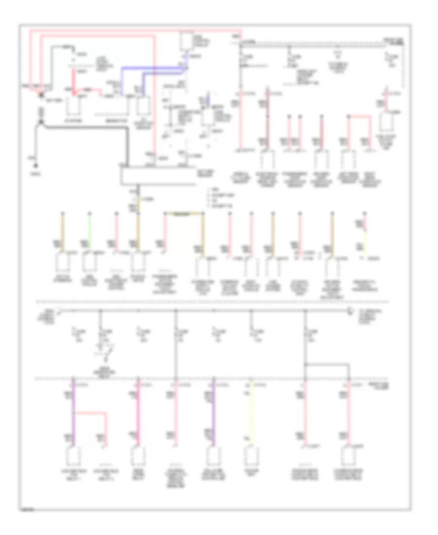Power Distribution Wiring Diagram 1 of 6 for BMW 650i 2007