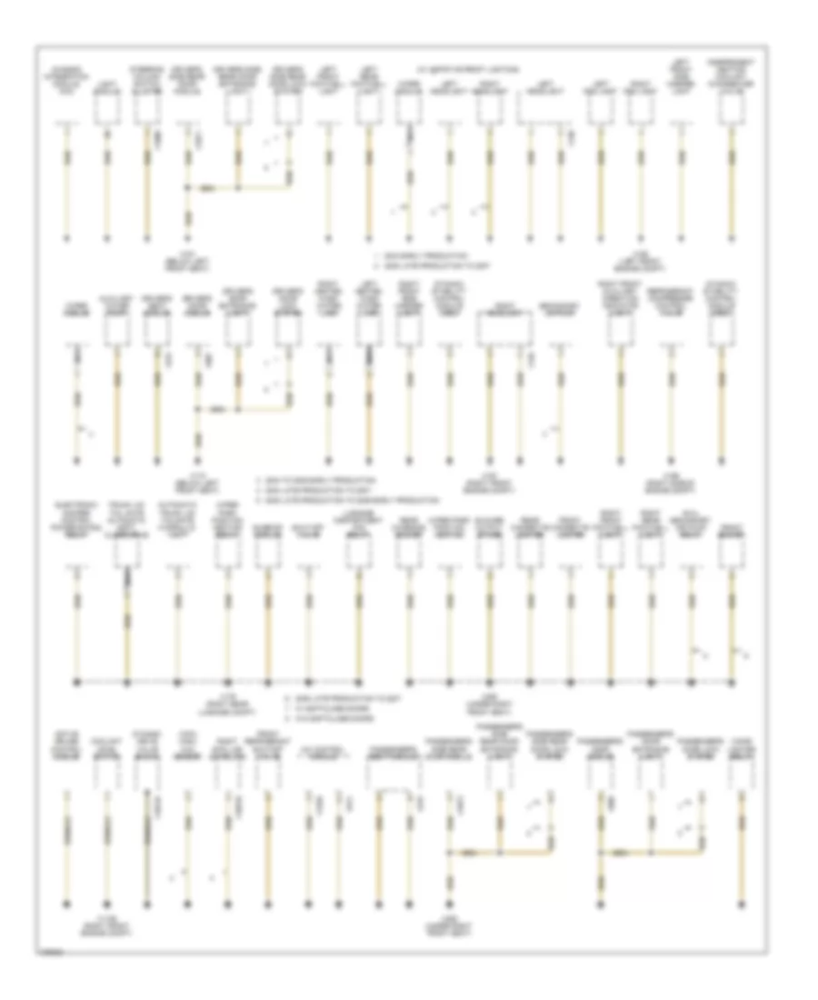 Ground Distribution Wiring Diagram 1 of 4 for BMW 750i 2007
