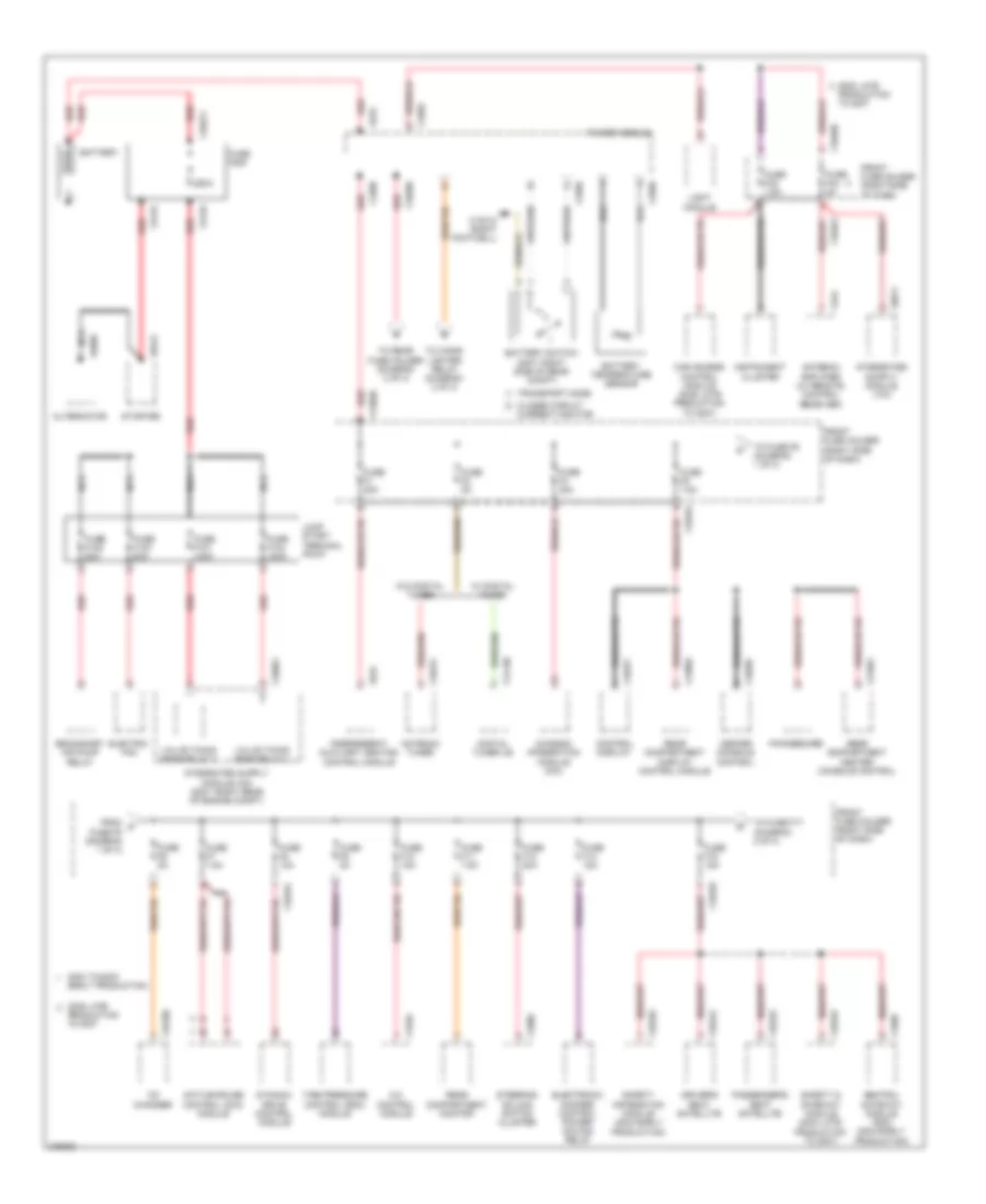 Power Distribution Wiring Diagram 1 of 3 for BMW 750i 2007
