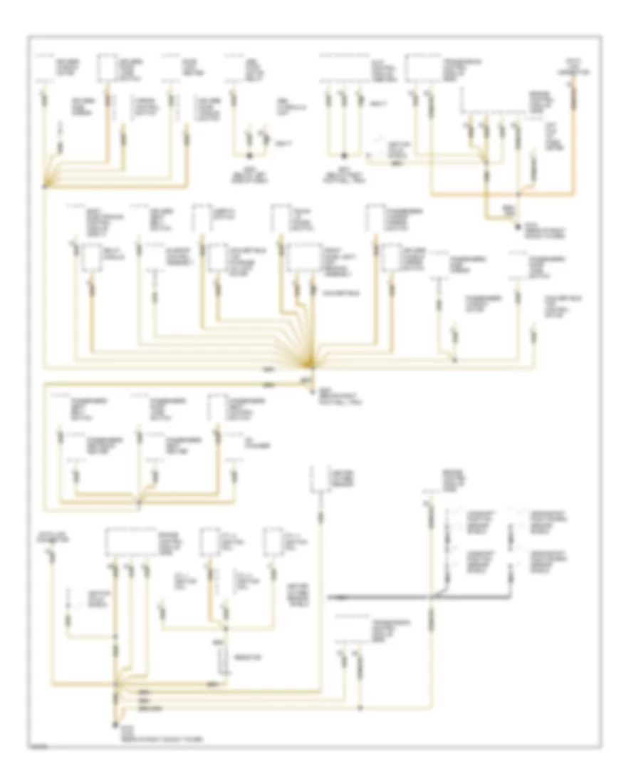 Ground Distribution Wiring Diagram 2 of 5 for BMW 318i 1994