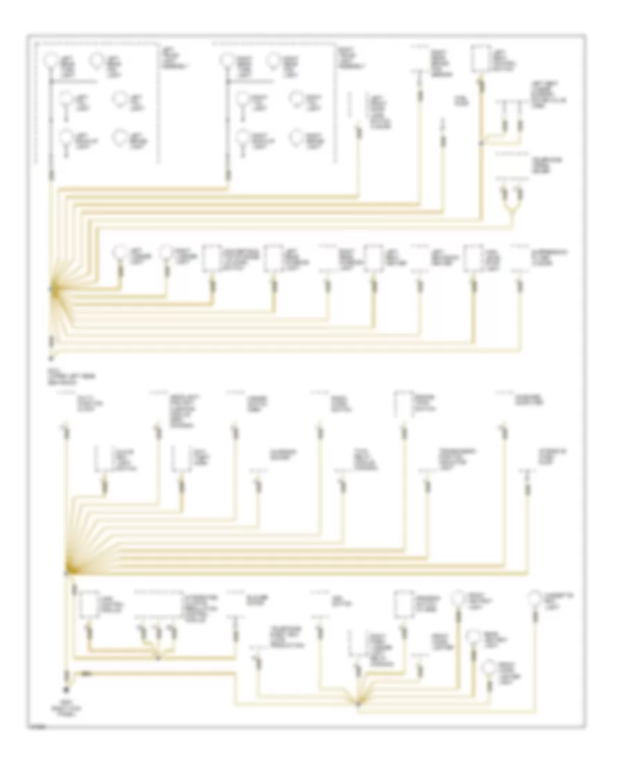 Ground Distribution Wiring Diagram 4 of 5 for BMW 318i 1994
