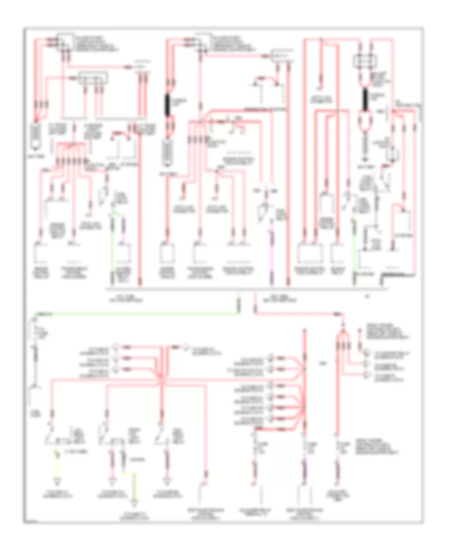 Power Distribution Wiring Diagram 1 of 5 for BMW 318i 1994