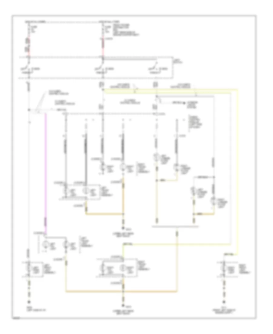 Exterior Light Wiring Diagram, USA (2 of 3) for BMW 318is 1994