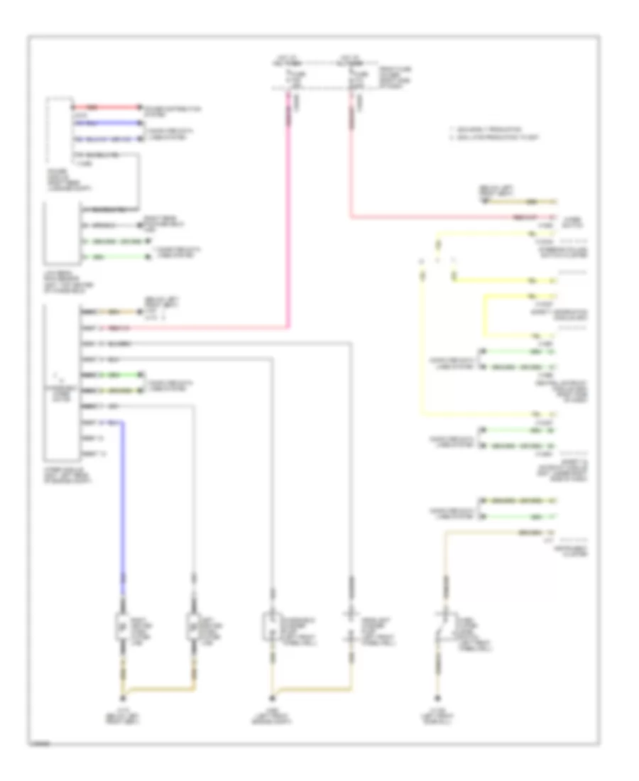 Электросхема стеклоочистителя, дворников и омывателя для BMW 750Li 2007