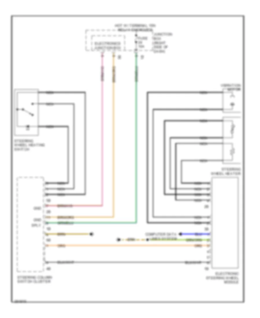 Heated Steering Wheel Wiring Diagram for BMW X3 28i 2012