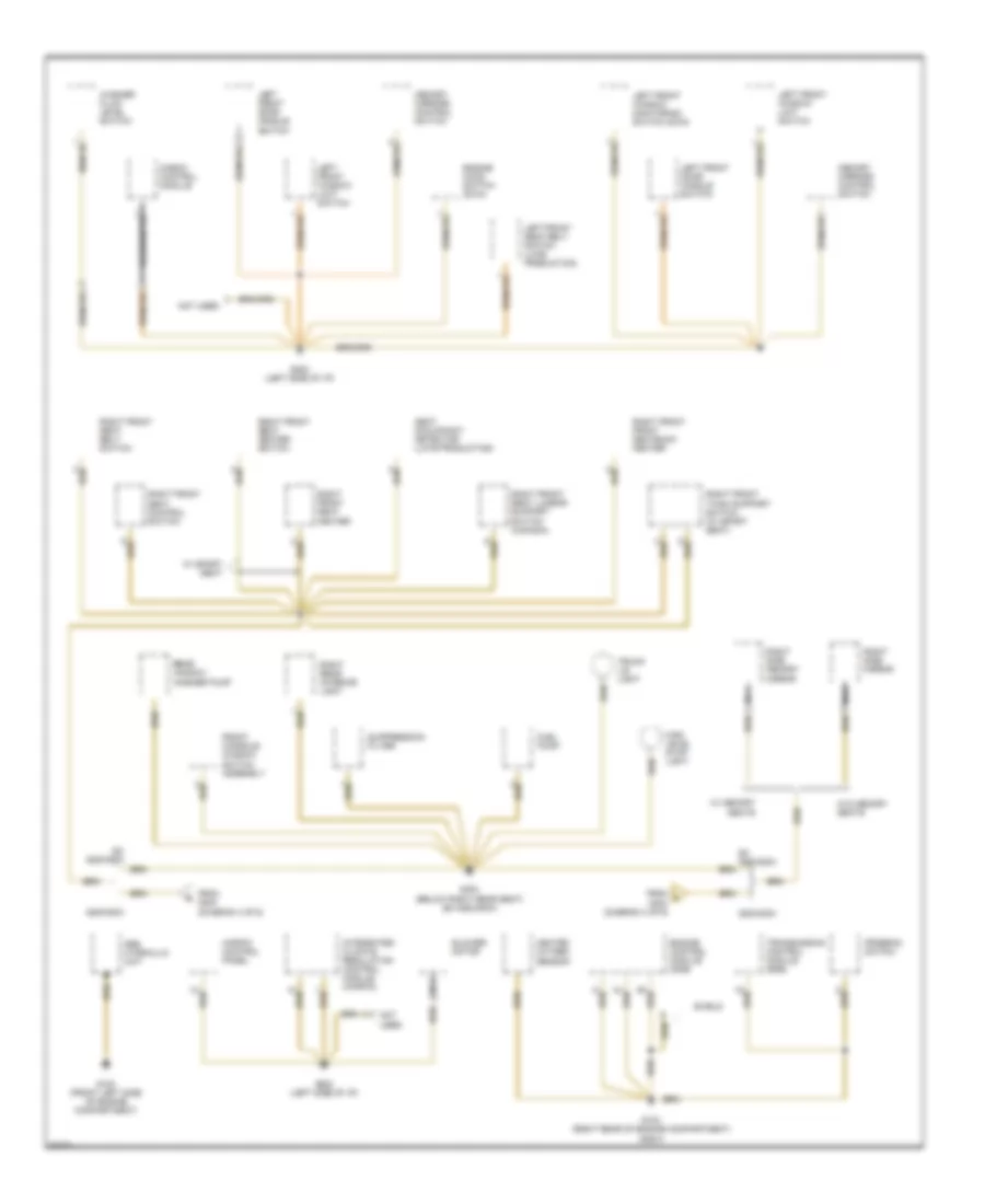 Ground Distribution Wiring Diagram 2 of 6 for BMW 525i 1994