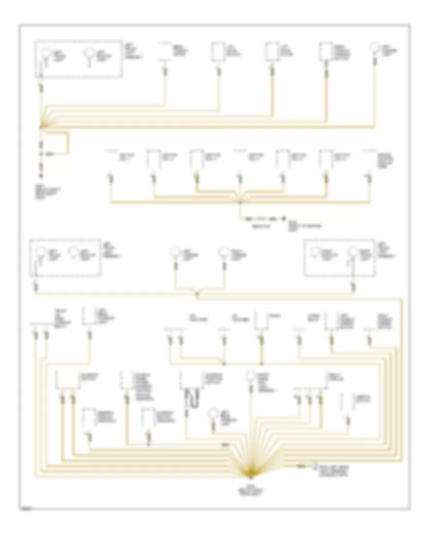 Ground Distribution Wiring Diagram 3 of 6 for BMW 525i 1994