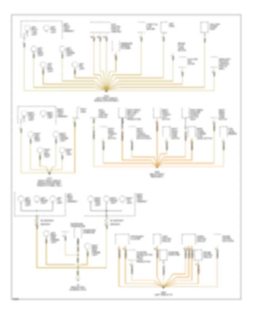 Ground Distribution Wiring Diagram 5 of 6 for BMW 525i 1994