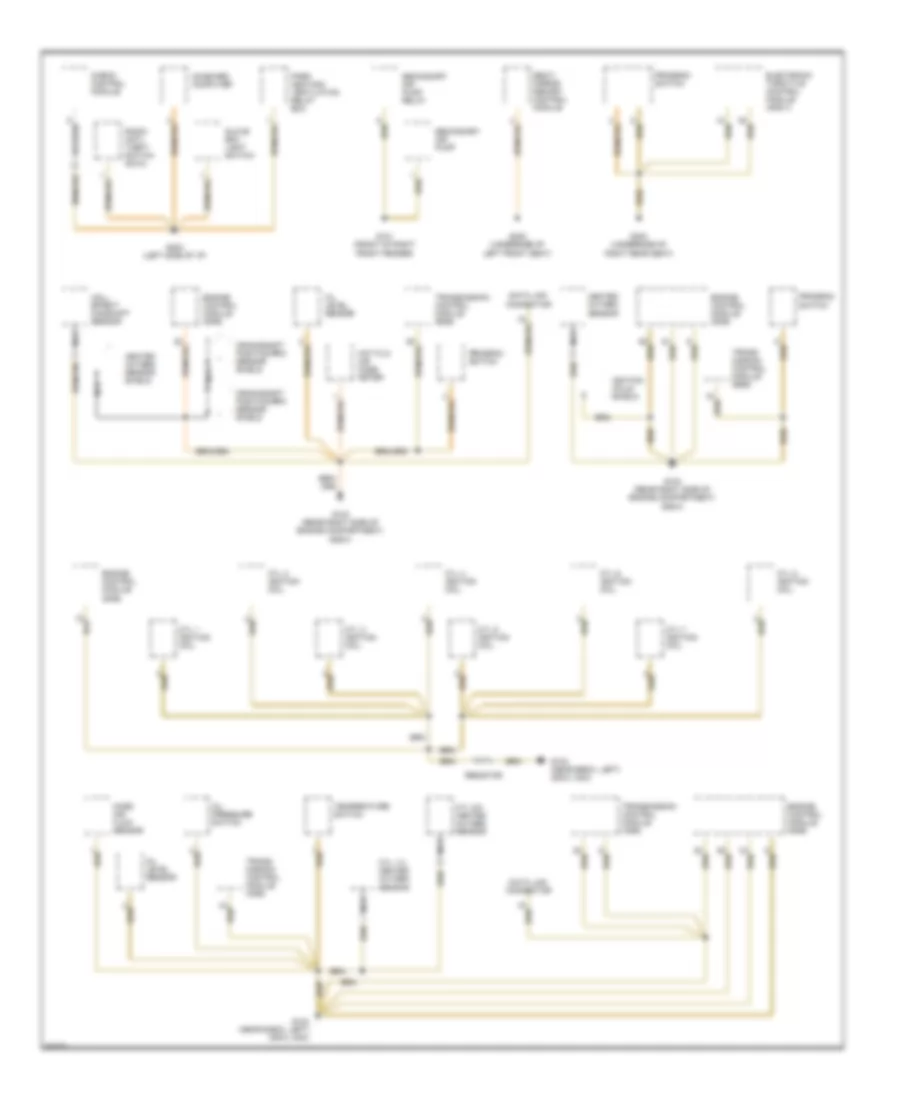 Ground Distribution Wiring Diagram 6 of 6 for BMW 525i 1994