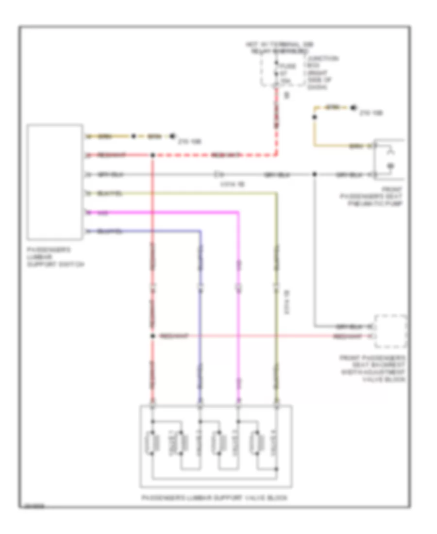 Passenger s Lumbar Wiring Diagram for BMW X3 35i 2012