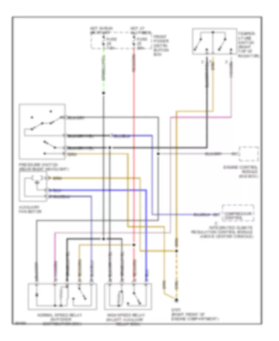 Auxiliary Cooling Fan Wiring Diagram for BMW 525iT 1994