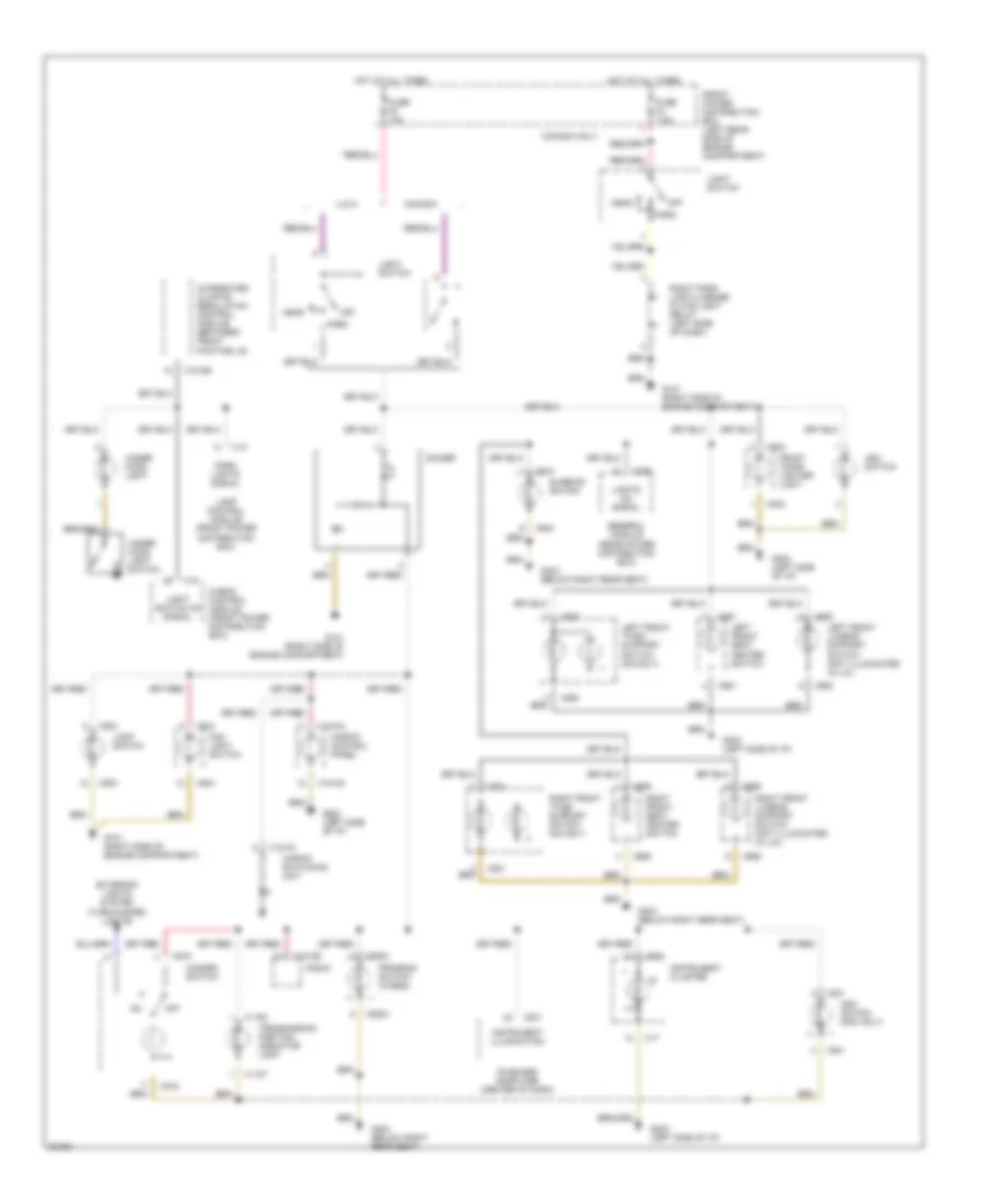 Interior Light Wiring Diagram 1 of 2 for BMW 525iT 1994