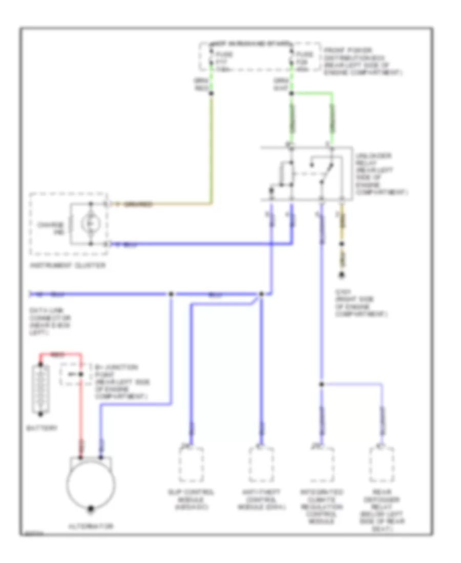 Charging Wiring Diagram for BMW 525iT 1994