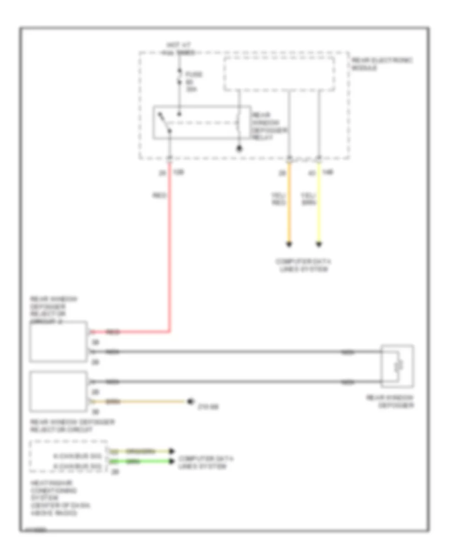 Rear Defogger Wiring Diagram for BMW ActiveHybrid 3 2013