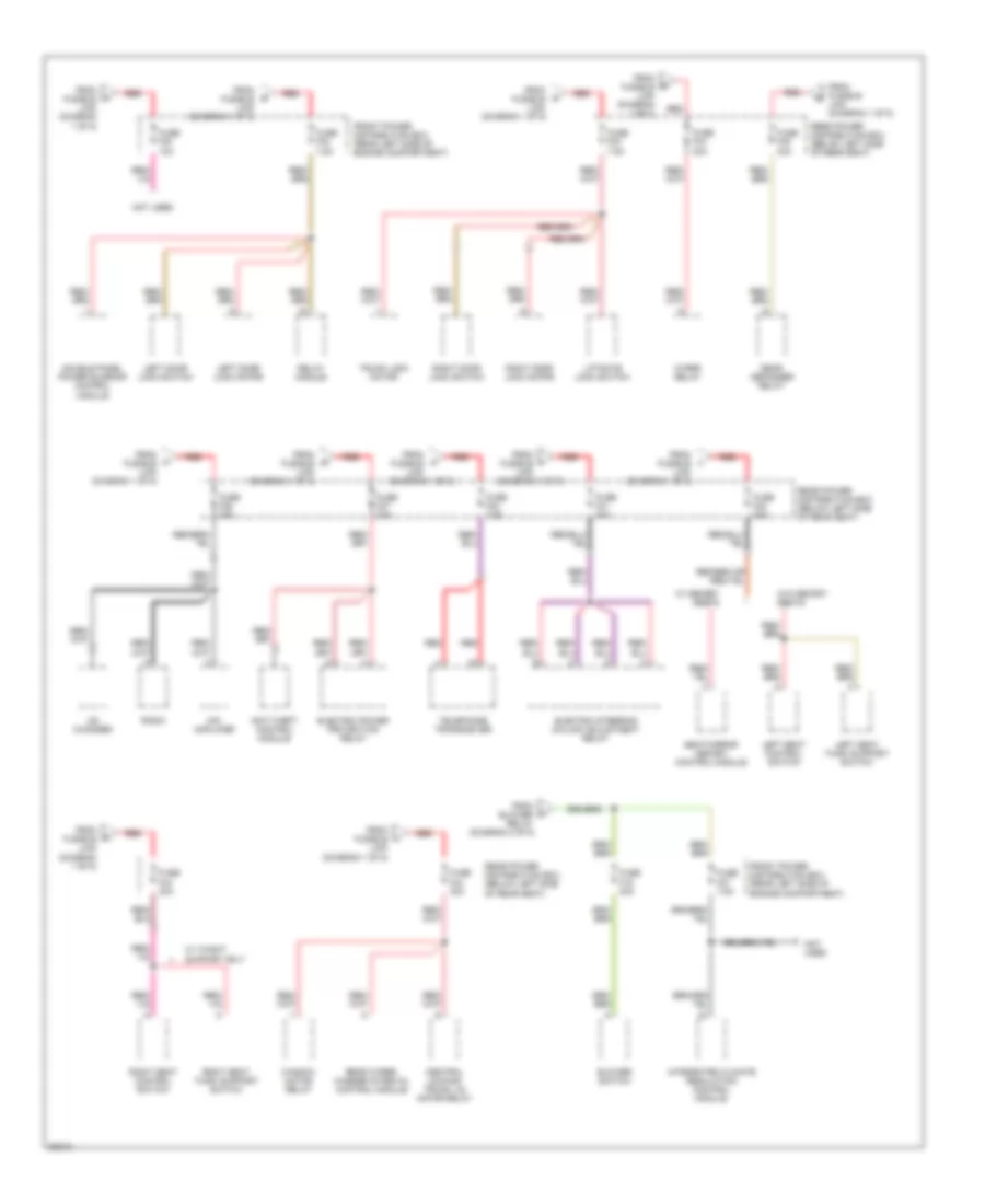 Power Distribution Wiring Diagram (3 of 5) for BMW 530i 1994