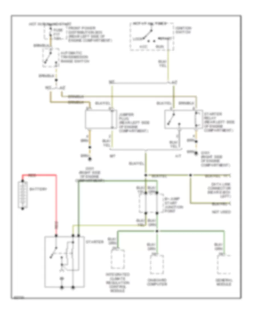 Starting Wiring Diagram Early Production for BMW 530i 1994