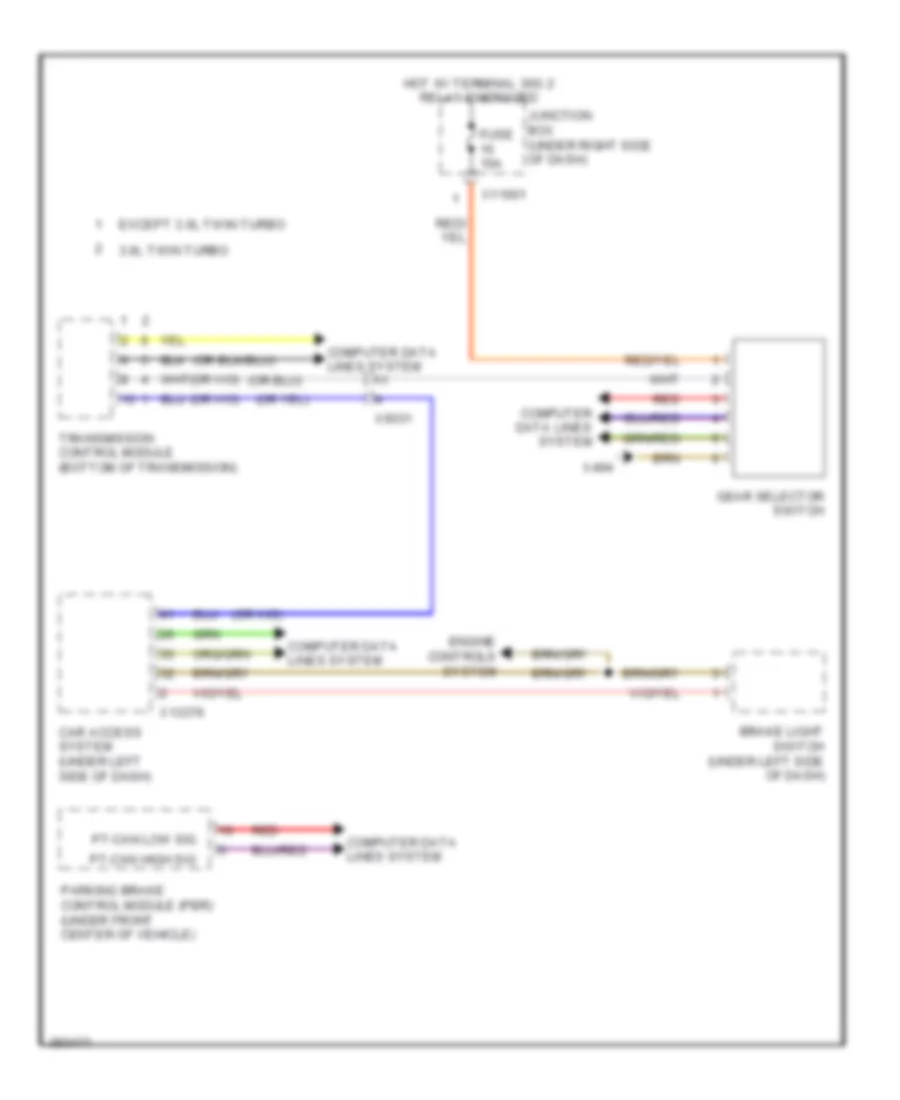 Shift Interlock Wiring Diagram for BMW X5 35d 2012